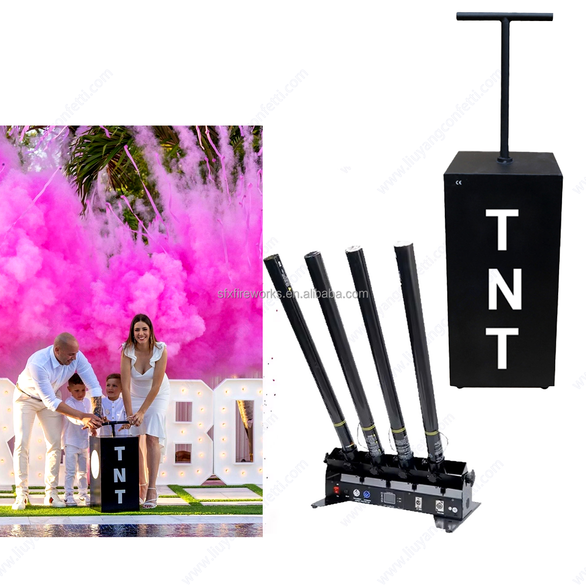 Electric Gender Reveal Smoke B - Confetti Cannon Tube avaliação e preço