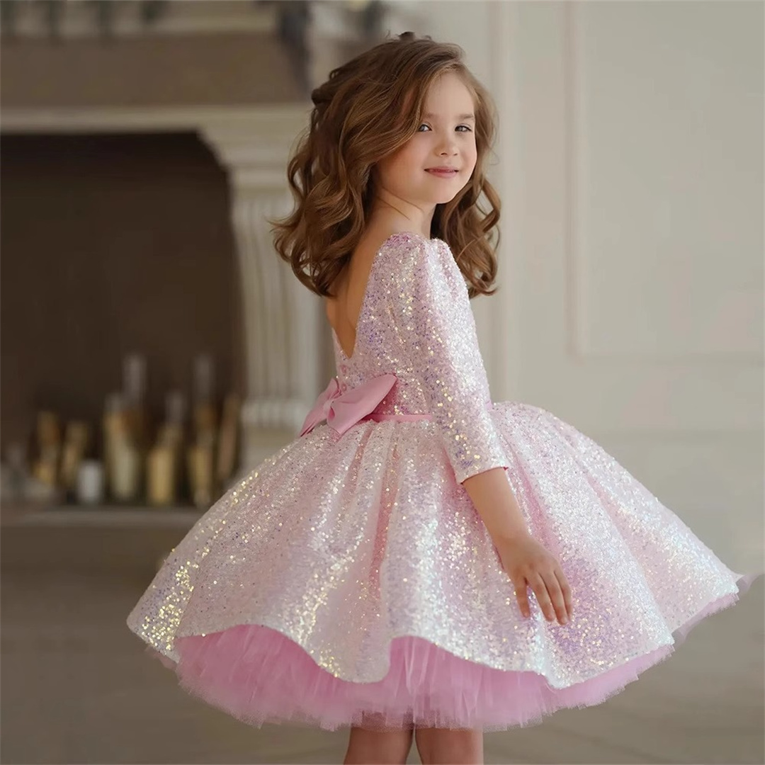 Glitter Pink Girl Dress Knee L - Birthday Sash Glitter avaliação e preço