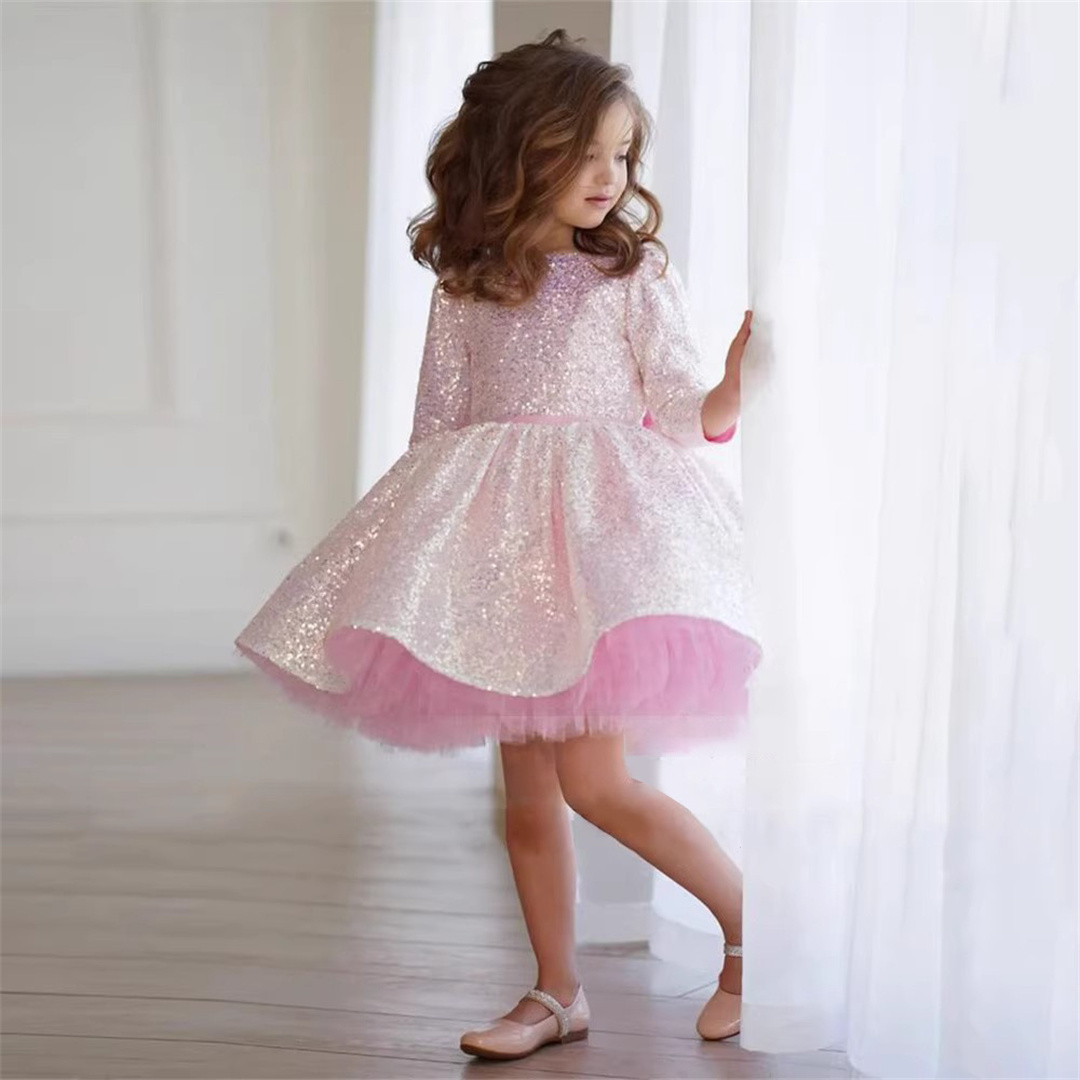 Glitter Pink Girl Dress Knee L - Birthday Sash Glitter avaliação e preço