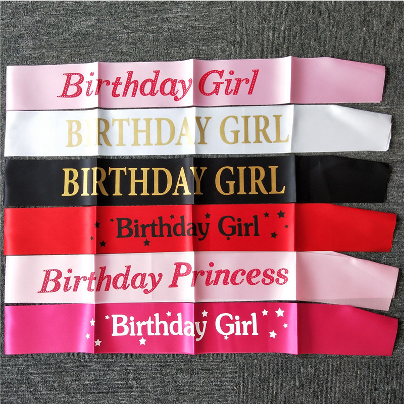Birthday Girl Ribbons Shoulder - Birthday Sash Glitter avaliação e preço