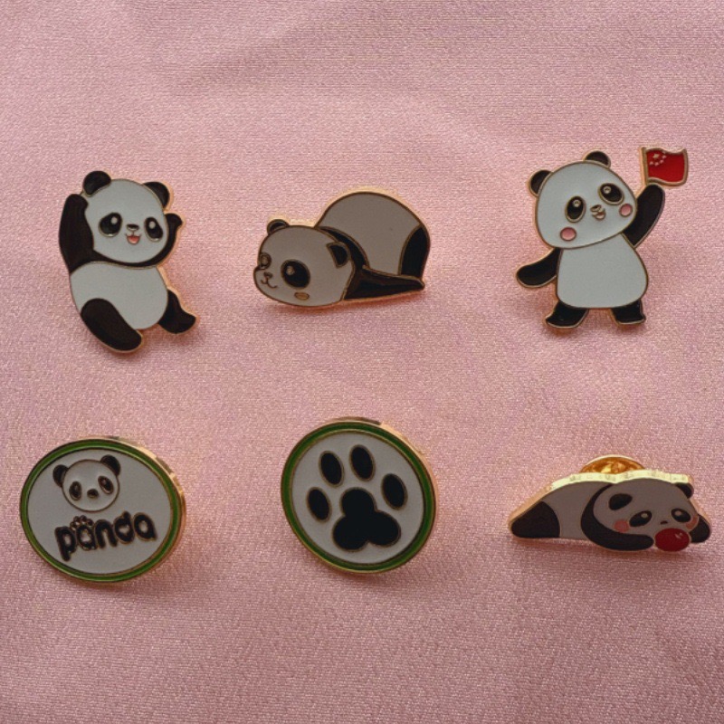 6pcs Cartoon China Panda Badge - Supply Event avaliação e preço