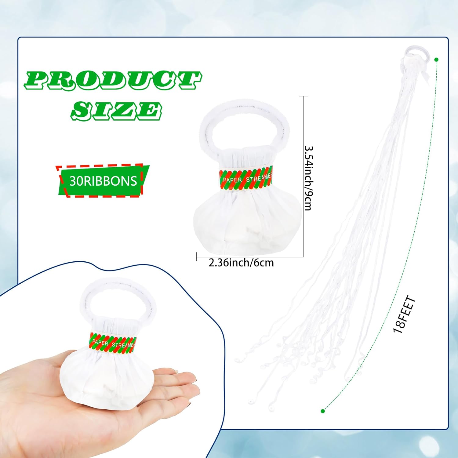 10pcs White Streamers Poppers  - Confetti Cannon Tube avaliação e preço
