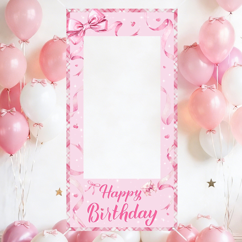 Pink Bow Photo Booth Frame Swe - Photo Booth Frame avaliação e preço