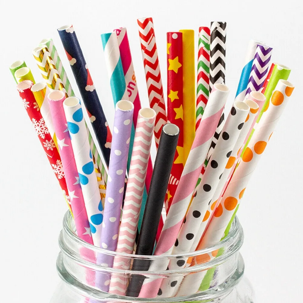 100 Bulk Packed Paper Straws P - Paper Straw Color avaliação e preço