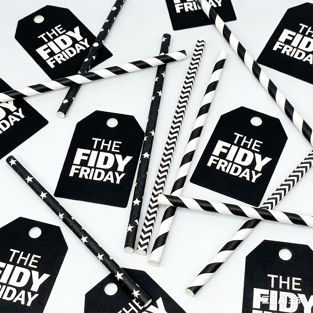 100pcs of disposable black mix - Paper Straw Color avaliação e preço