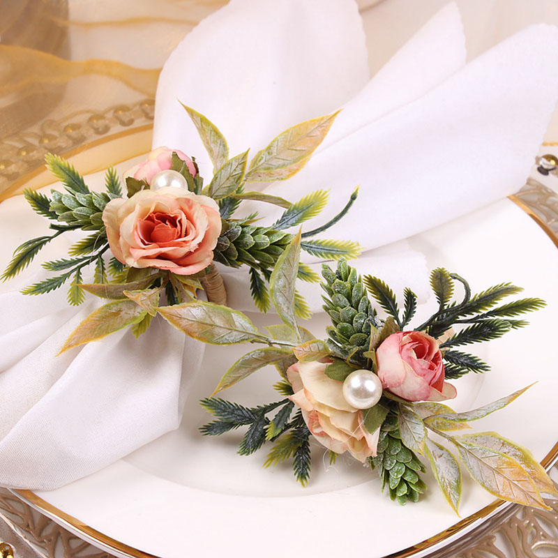 Napkin Rings Holder Rose & Pin - Party Event Supplier avaliação e preço