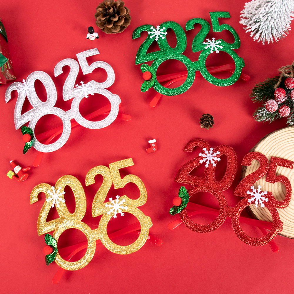 2025 Christmas Glasses Frame S - Photo Booth Frame avaliação e preço