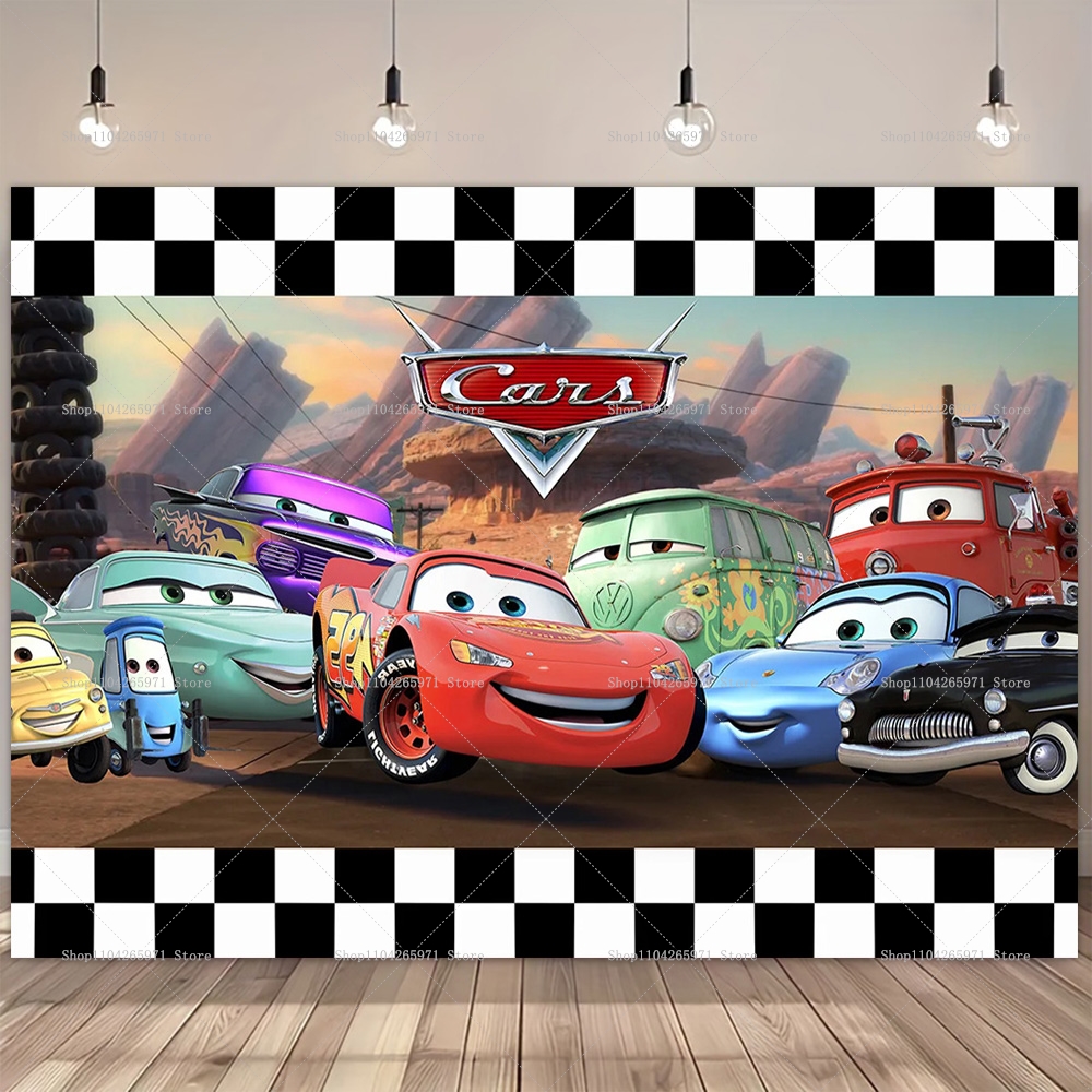 Movie Cars Theme Backdrop For  - Party Event Supplier avaliação e preço