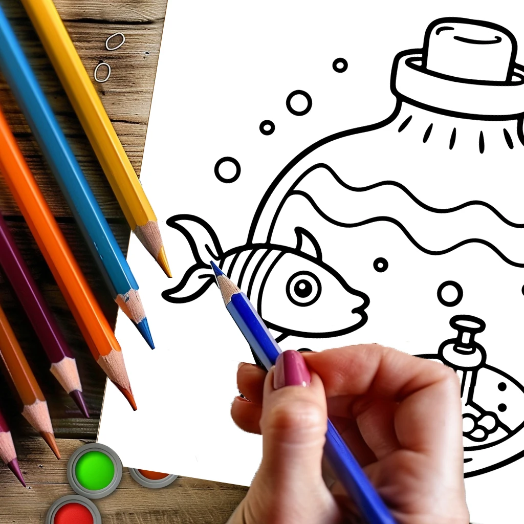 Coloring Book Magic Jar for Ad - Supply Event avaliação e preço