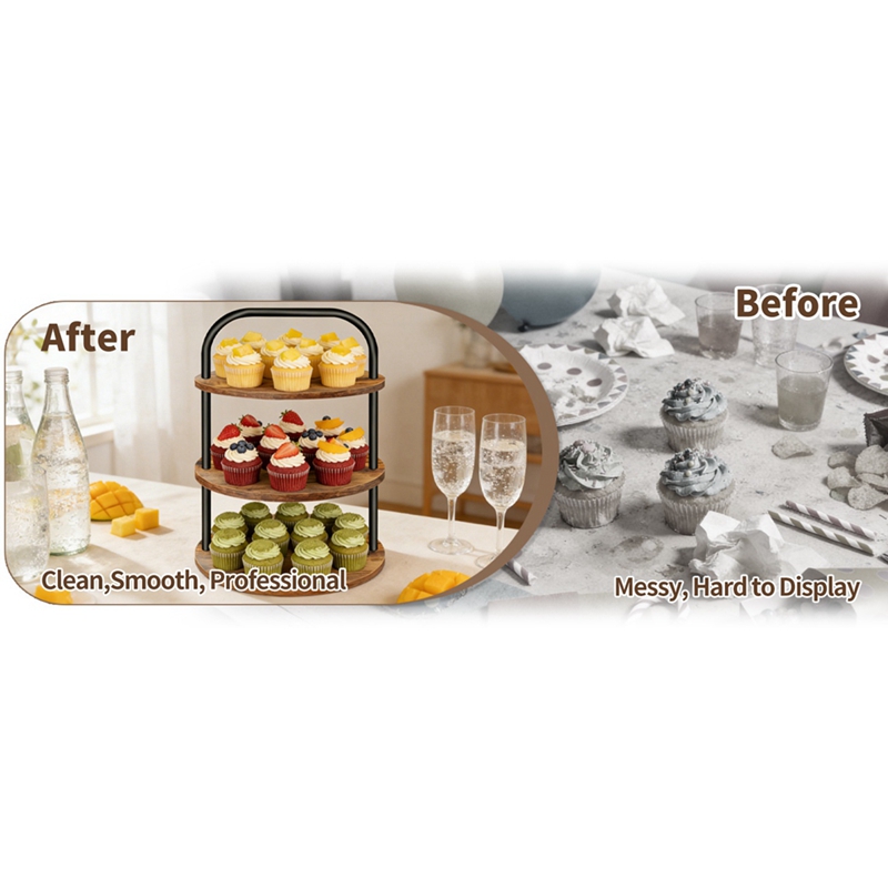 ABLN-Wooden Cupcake Stand Dess - Cupcake Stand Tier avaliação e preço
