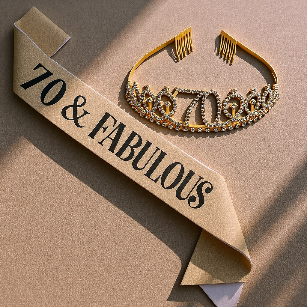 1Set Senior Birthday Tiara Sas - Birthday Sash Glitter avaliação e preço
