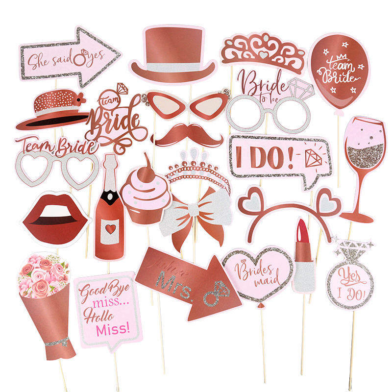 31Pcs Bachelorette Party Rose  - Photo Booth Frame avaliação e preço