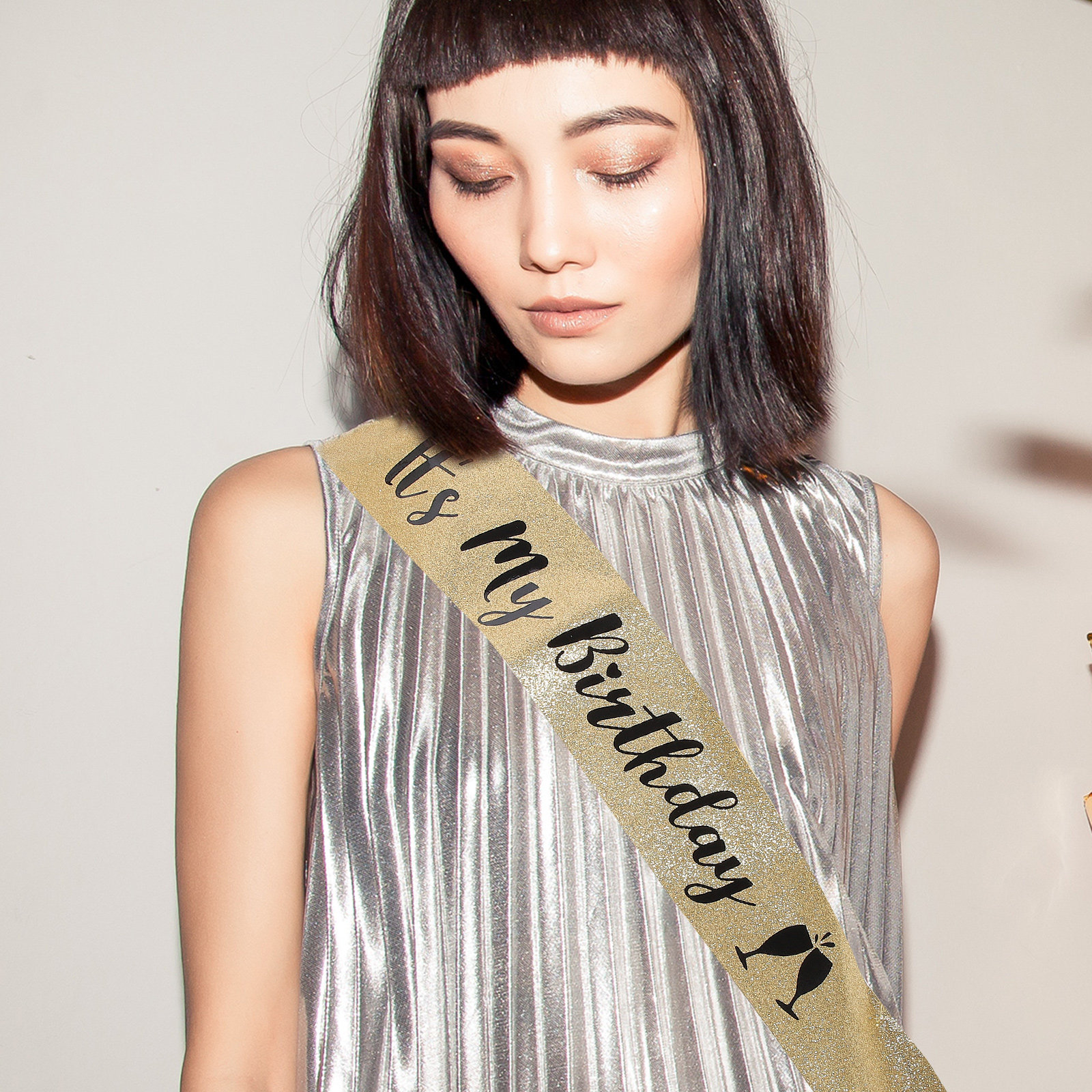 1Pcs Birthday Sash Shoulder Be - Birthday Sash Glitter avaliação e preço