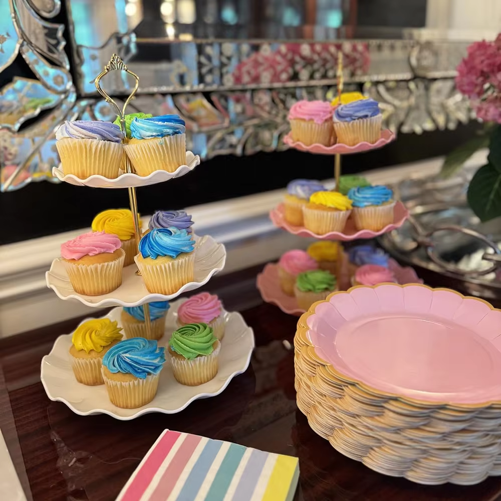 3 Tier Dessert Cupcake Stand W - Cupcake Stand Tier avaliação e preço