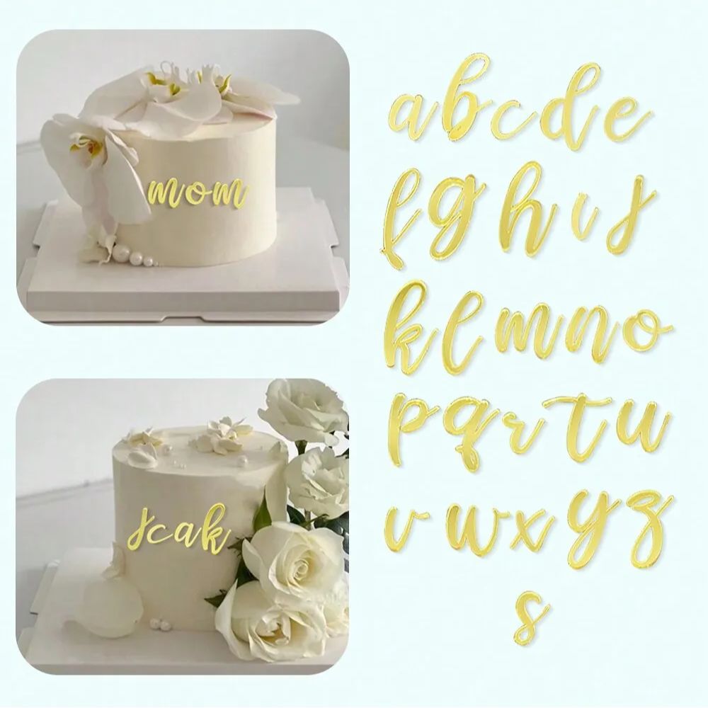 1set Golden Mirror Acrylic A-Z - Event Z avaliação e preço