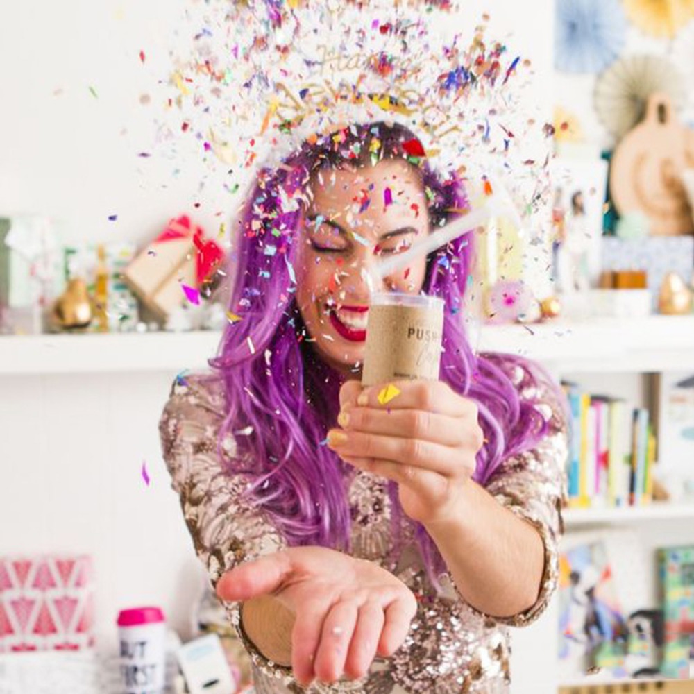 1Pcs Round Push Up Confetti Po - Confetti Cannon Tube avaliação e preço