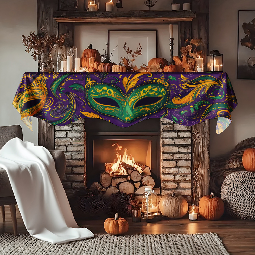 1Pc Carnival Mask Fireplace Sc - Party Banner Gold avaliação e preço