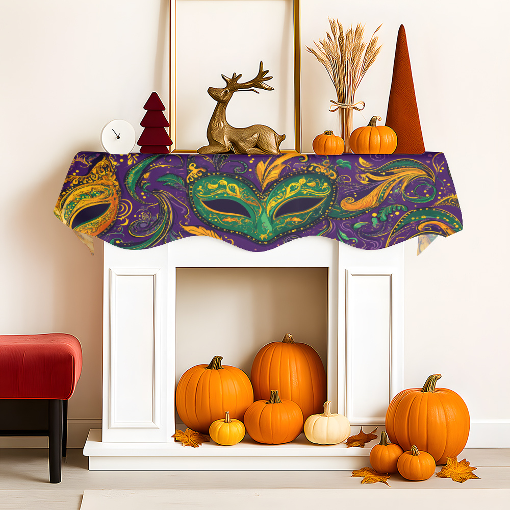 1Pc Carnival Mask Fireplace Sc - Party Banner Gold avaliação e preço