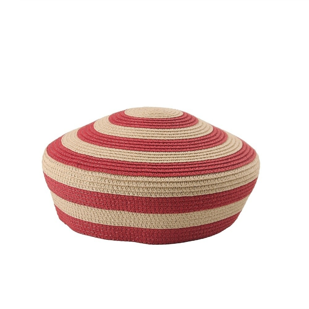 Brim Hat Striped Pattern Straw - Paper Straw Color avaliação e preço