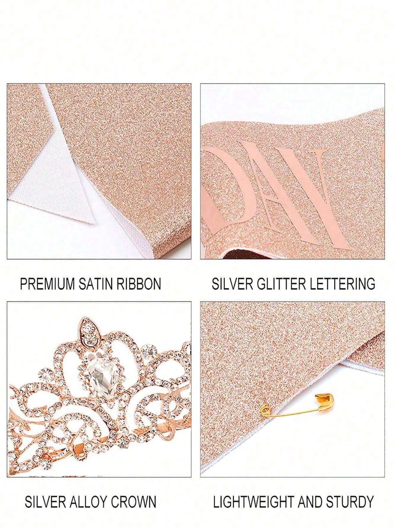 Bling Rhinestone Crystal Crown - Birthday Sash Glitter avaliação e preço