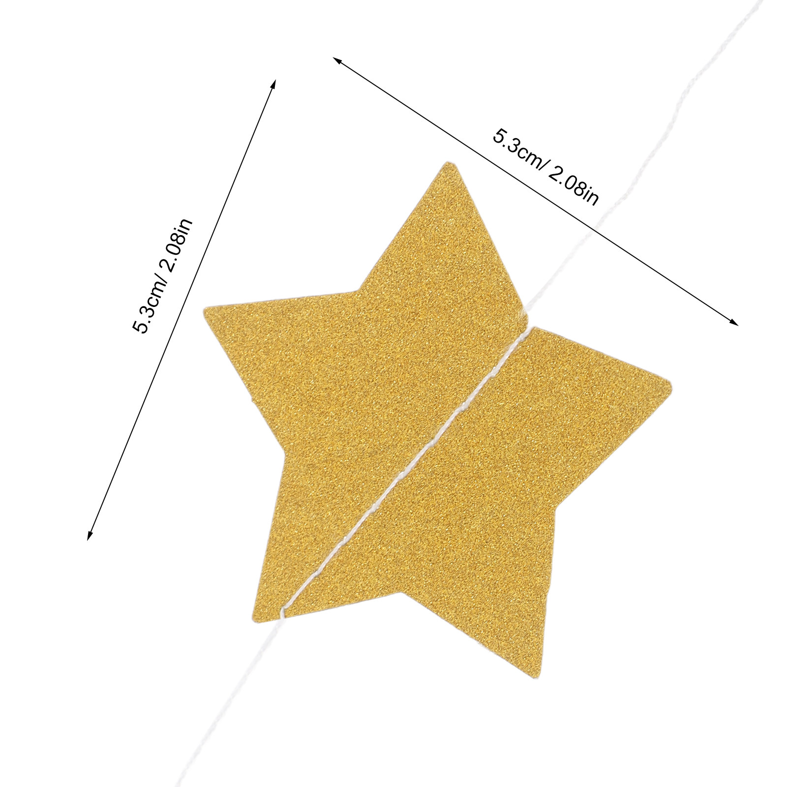 2Pcs Party Garland Gold Glitte - Party Banner Gold avaliação e preço