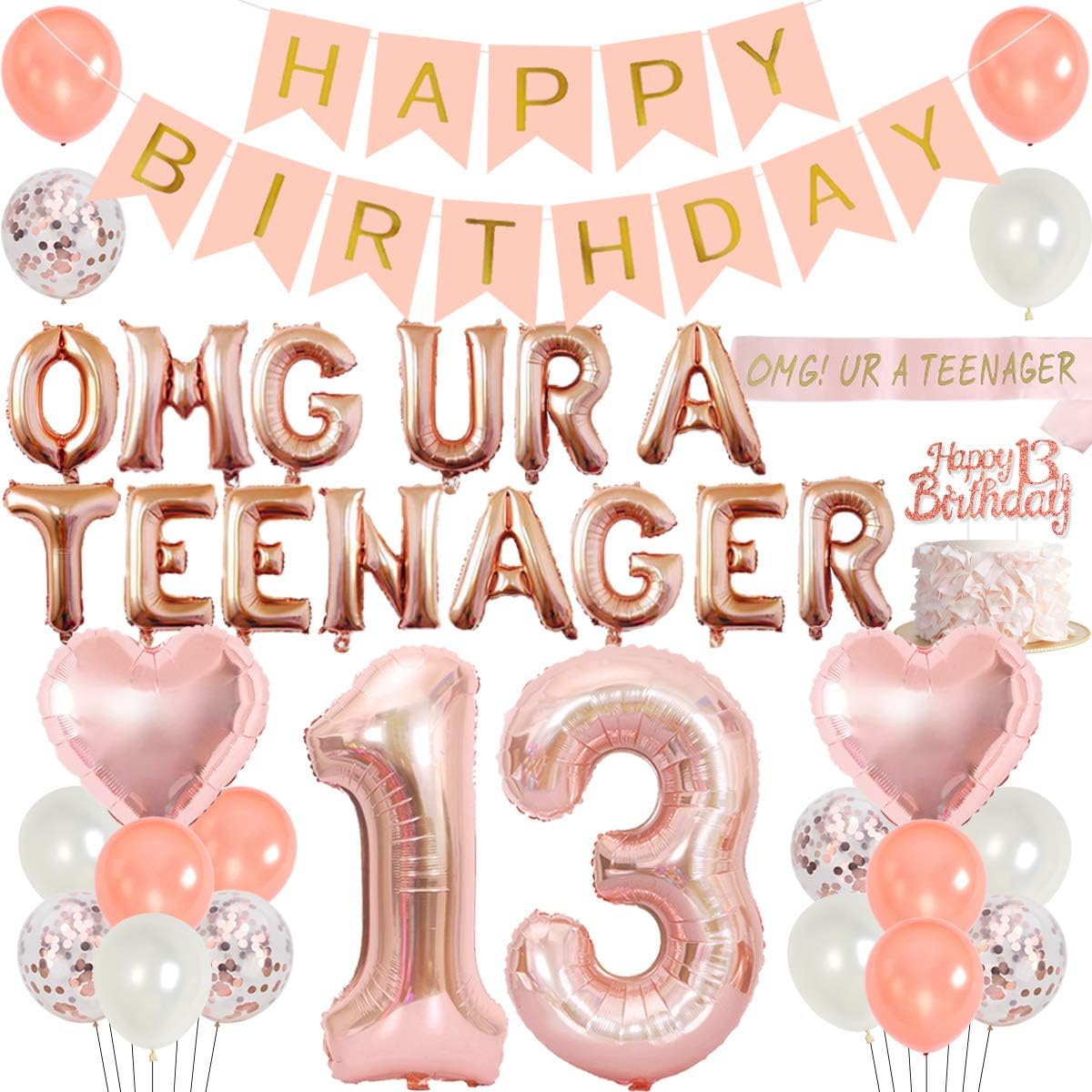 13th Birthday Party Decoration - Party Banner Gold avaliação e preço