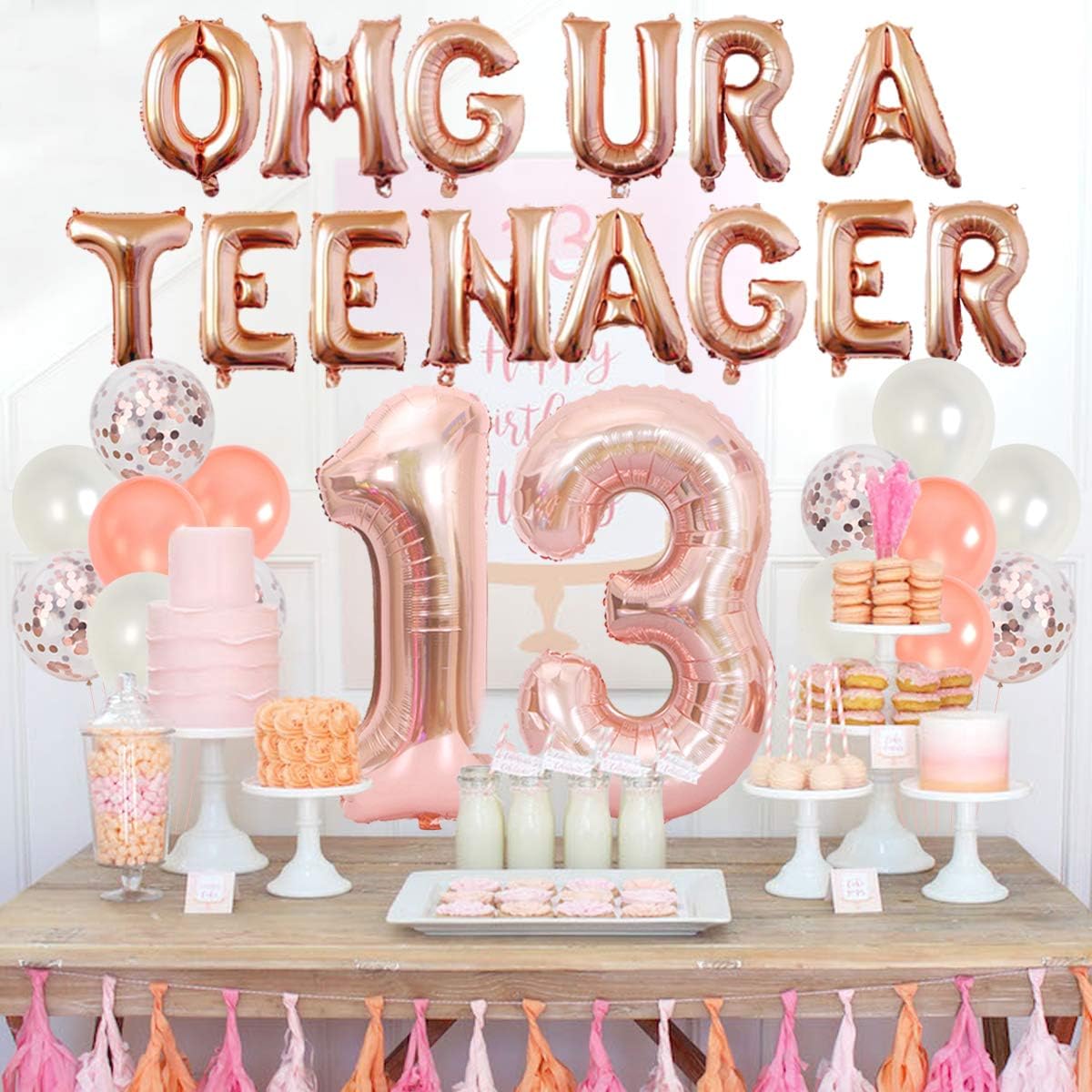 13th Birthday Party Decoration - Party Banner Gold avaliação e preço