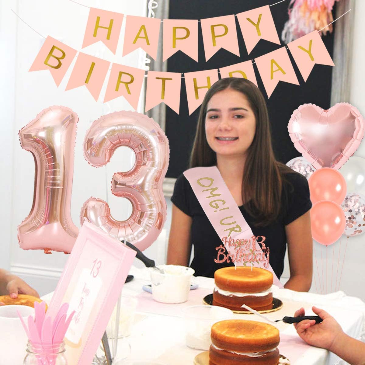 13th Birthday Party Decoration - Party Banner Gold avaliação e preço