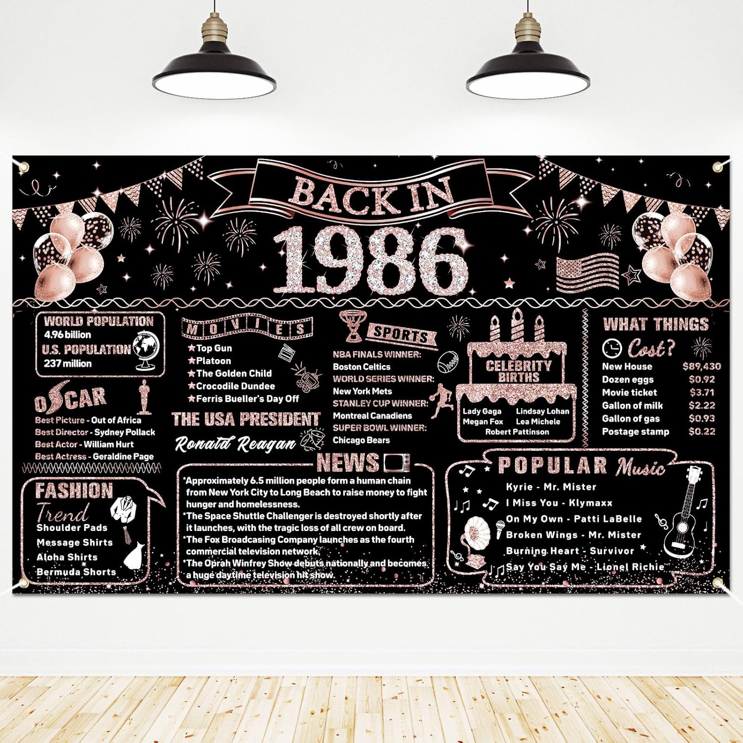 40th Birthday Decorations for  - Party Banner Gold avaliação e preço