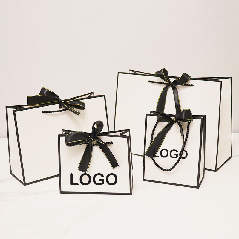 10Pcs Customized Logo Paper Ba - Event Party Shop avaliação e preço