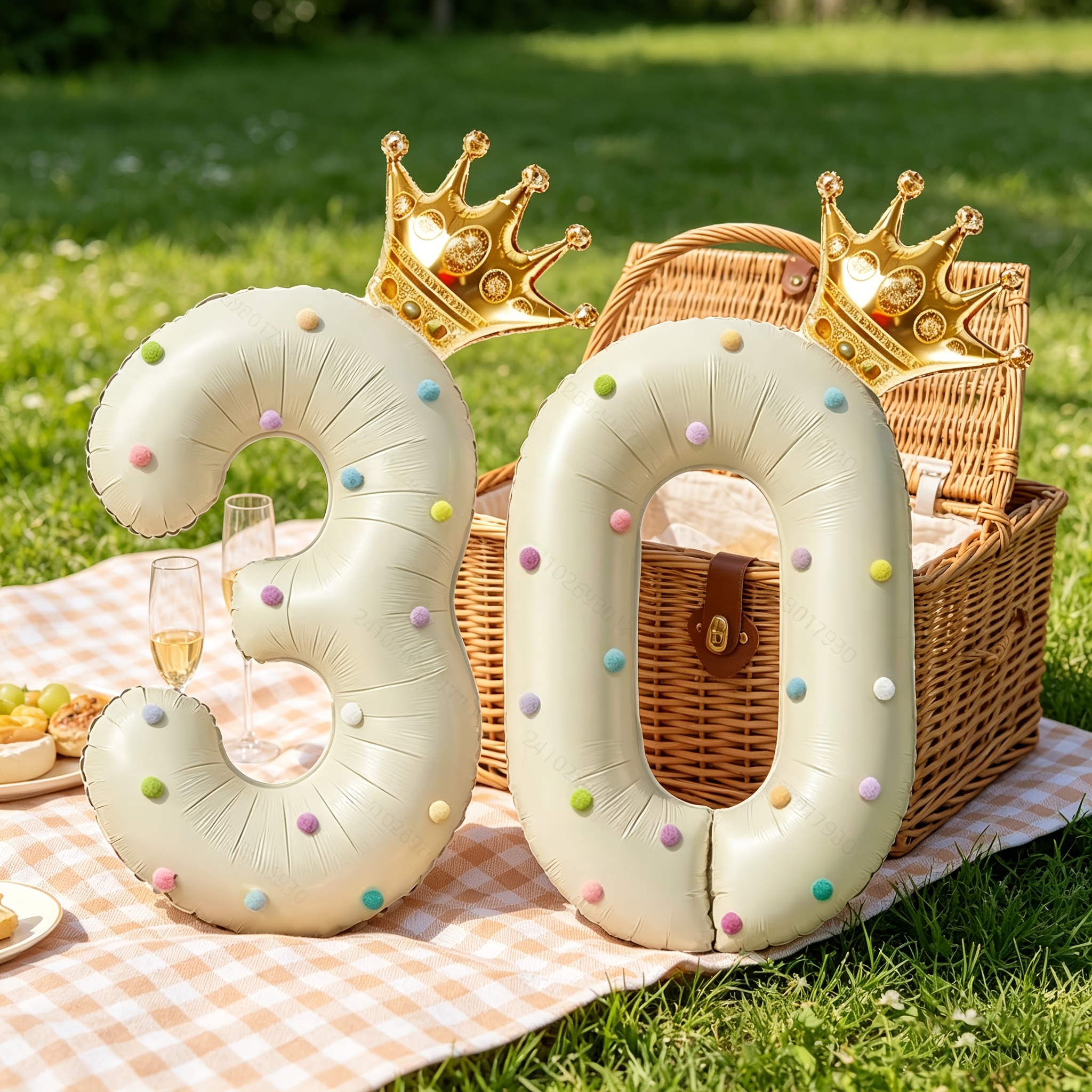 Large 40inch Cream-Colored Num - Party Event Supply Store avaliação e preço