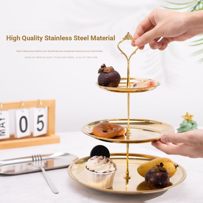Gold Silver 2/3-Tier Cake Stan - Cupcake Stand Tier avaliação e preço