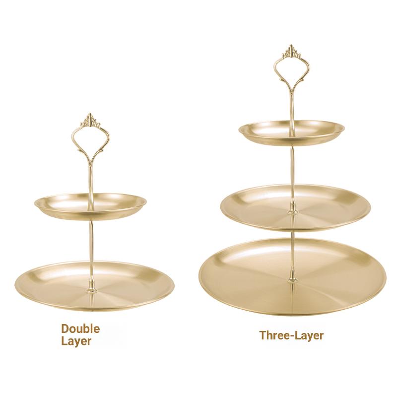 Gold Silver 2/3-Tier Cake Stan - Cupcake Stand Tier avaliação e preço