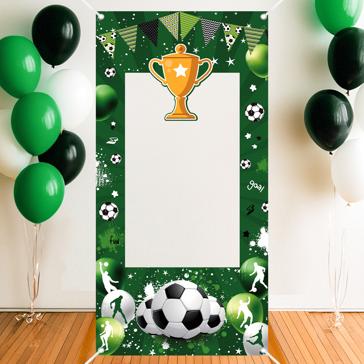 1pc Green Soccer Decorative Ph - Photo Booth Frame avaliação e preço