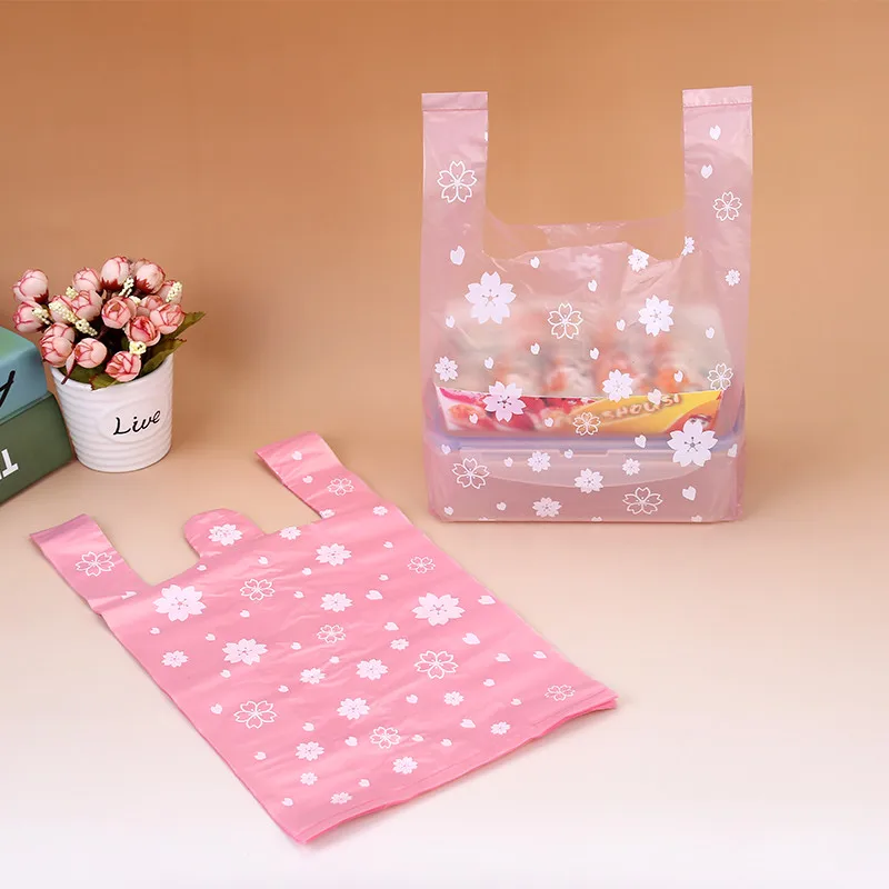 100Pcs/bag Pink Sakura Vest Ba - Event Party Shop avaliação e preço