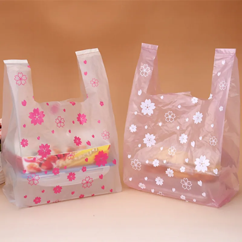 100Pcs/bag Pink Sakura Vest Ba - Event Party Shop avaliação e preço