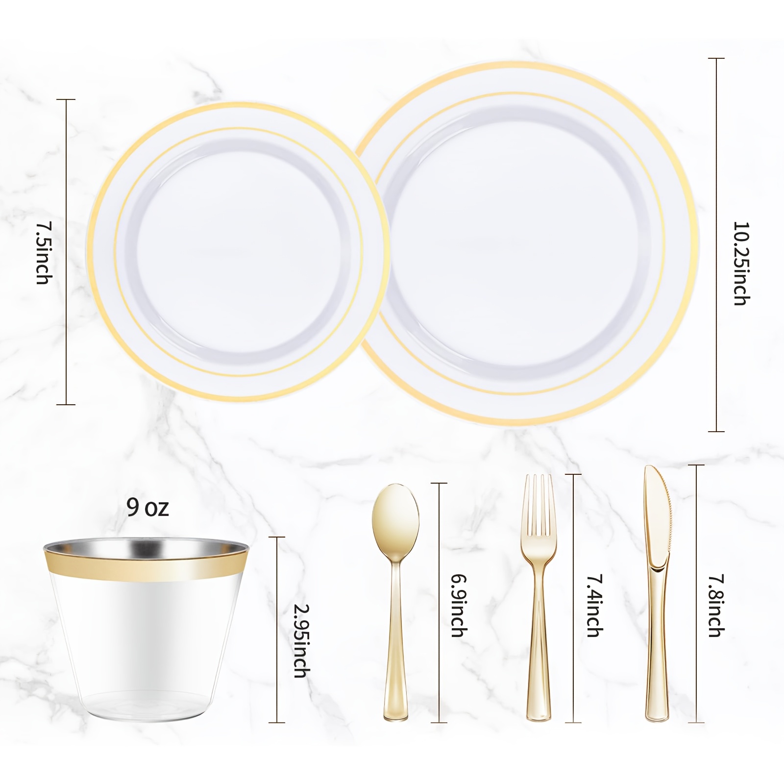 700-Piece Elegant Golden-Trimm - Napkin Folding Set avaliação e preço