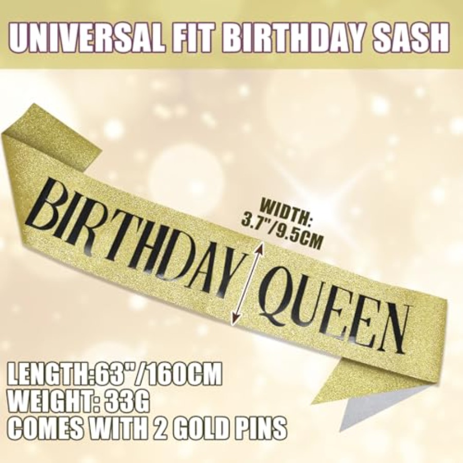 Birthday Queen Sash Glitter Go - Birthday Sash Glitter avaliação e preço