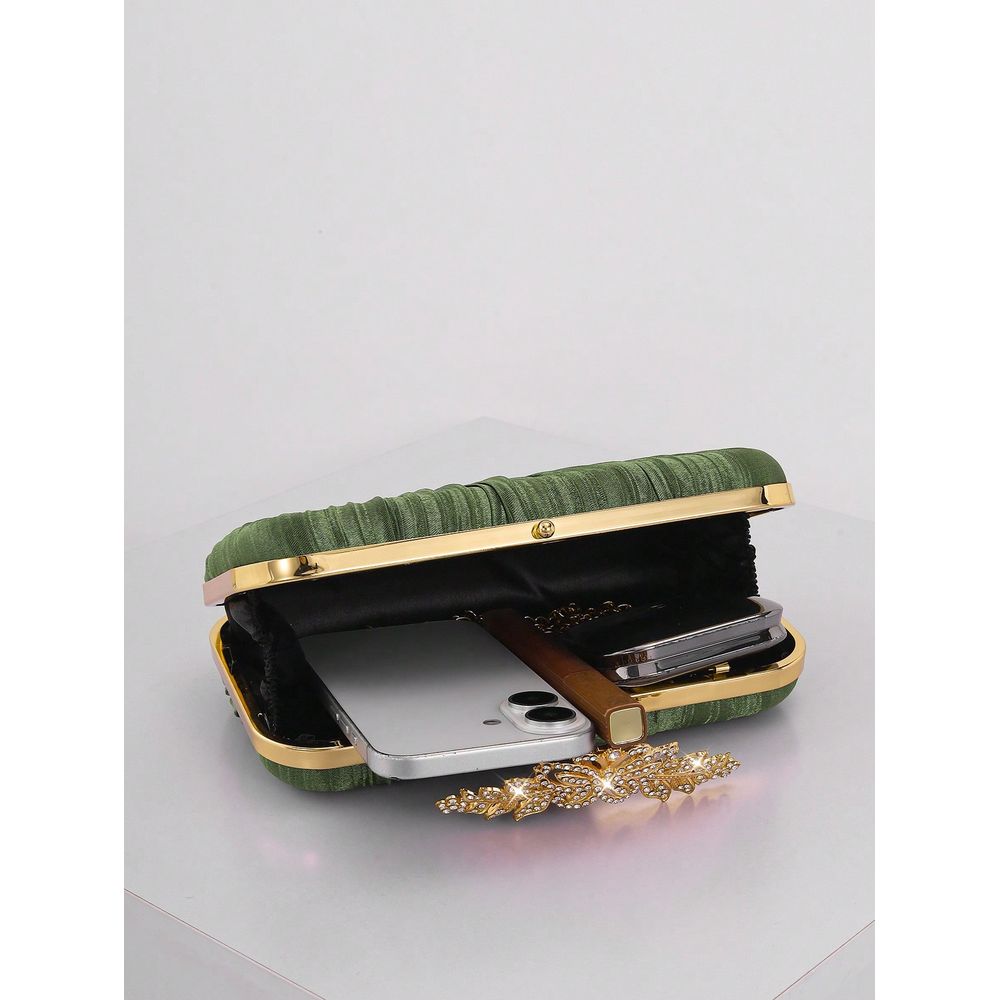 Fashion Rhinestone Decor Flap  - Event Party Box avaliação e preço