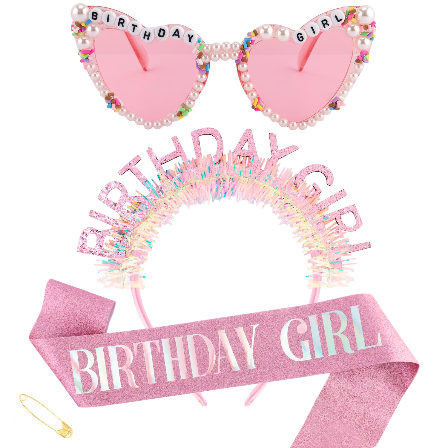 Birthday Girl Headband Sash Su - Birthday Sash Glitter avaliação e preço