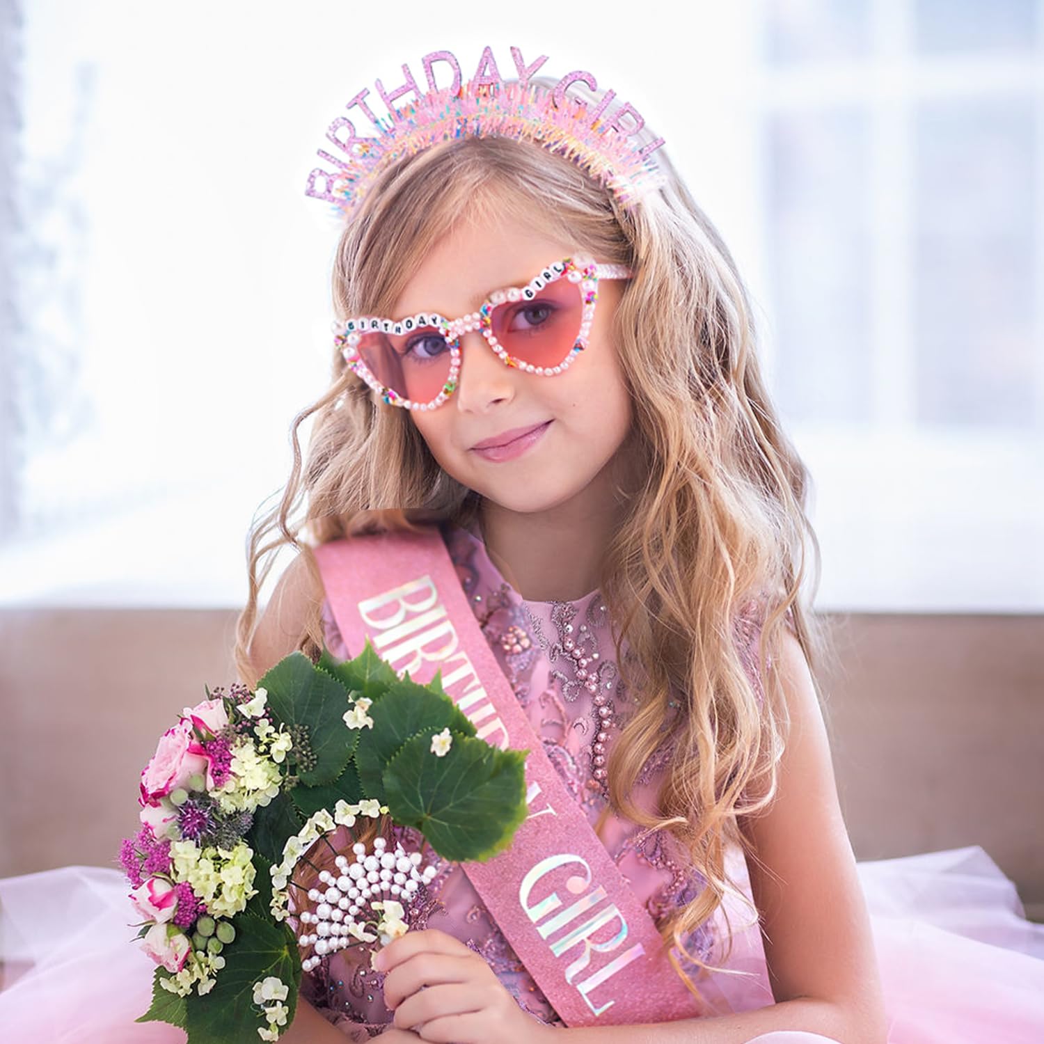 Birthday Girl Headband Sash Su - Birthday Sash Glitter avaliação e preço