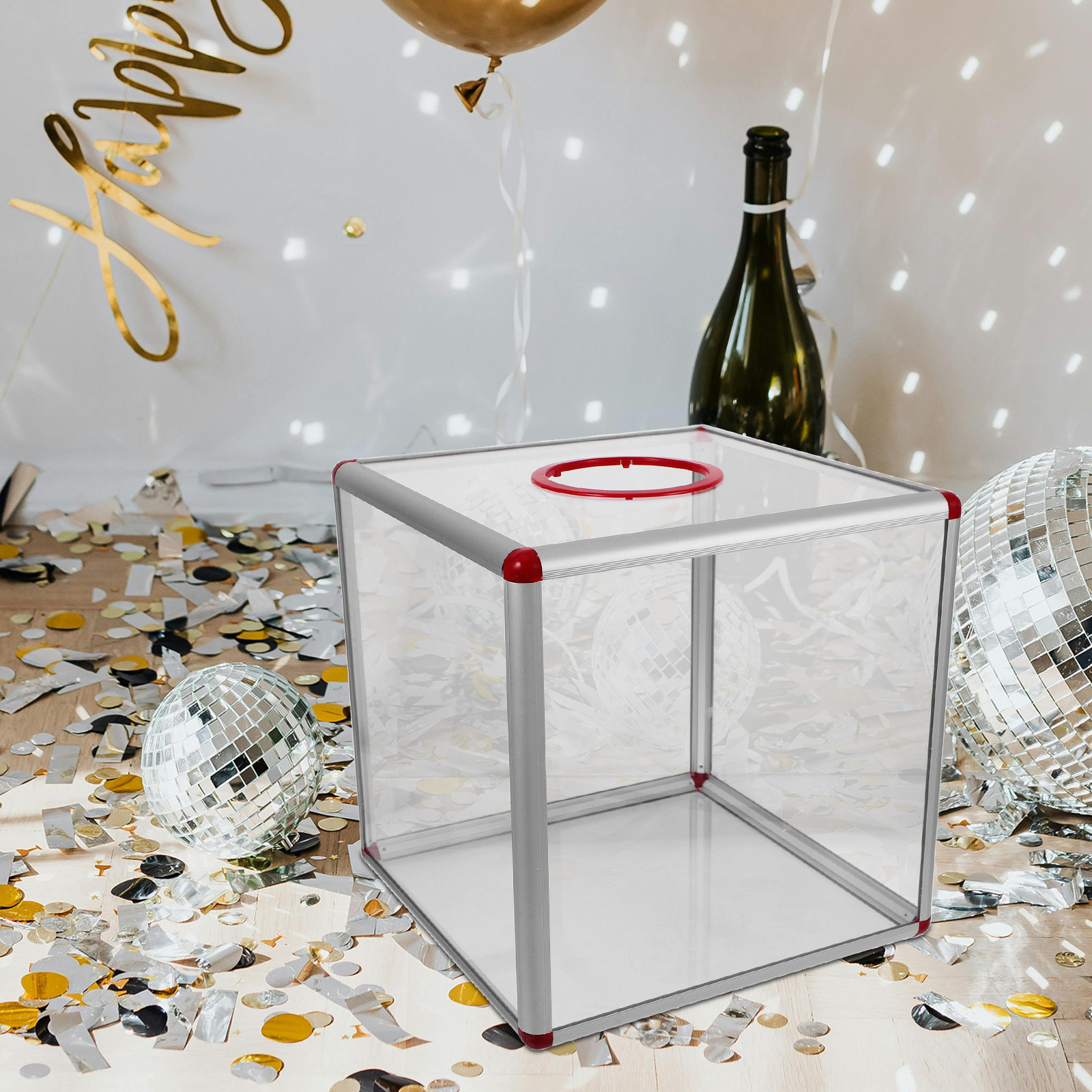 Large Clear Acrylic Raffle Tic - Event Party Box avaliação e preço