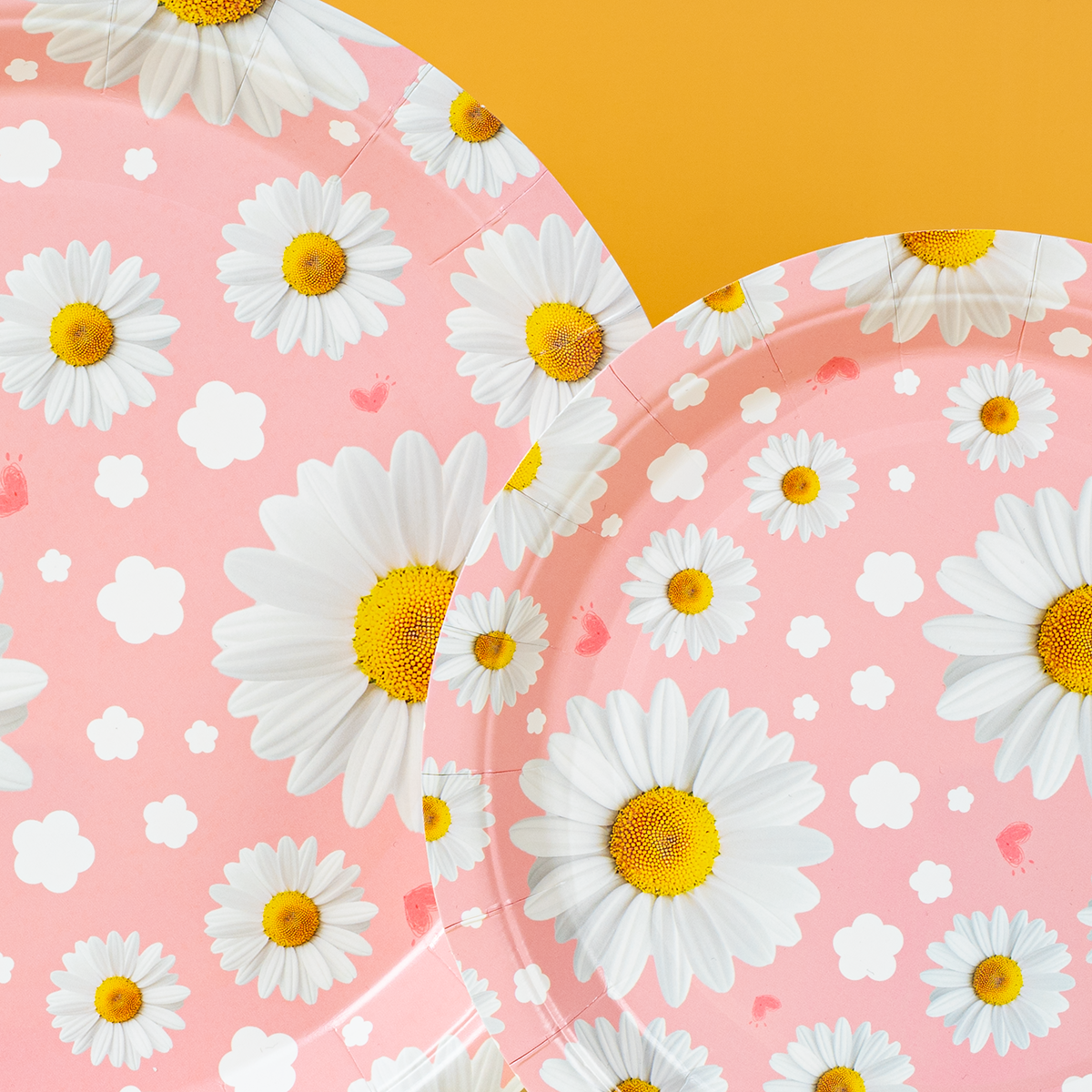 Pink Daisy Print Disposable Pa - Supply Event avaliação e preço