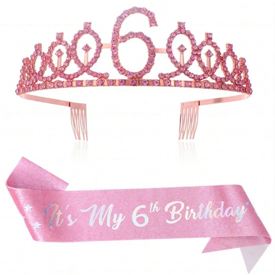 Glitter Birthday Crown Sash Wo - Birthday Sash Glitter avaliação e preço