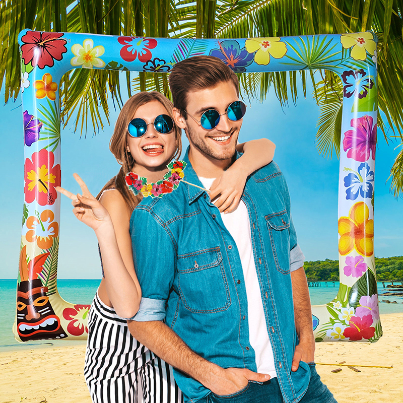 1pc Hawaiian Aloha Theme Infla - Photo Booth Frame avaliação e preço