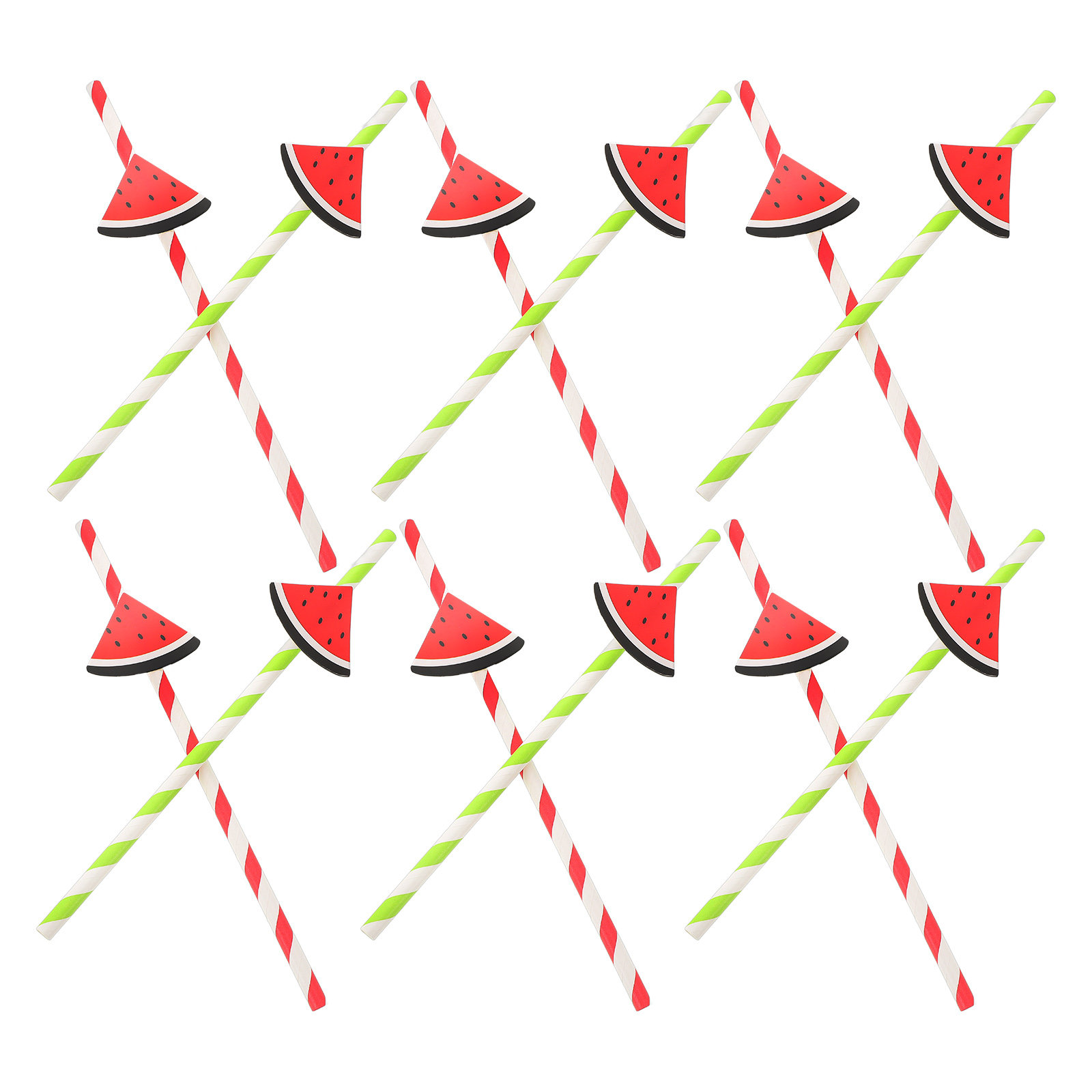 40Pcs Watermelon Disposable Pa - Paper Straw Color avaliação e preço