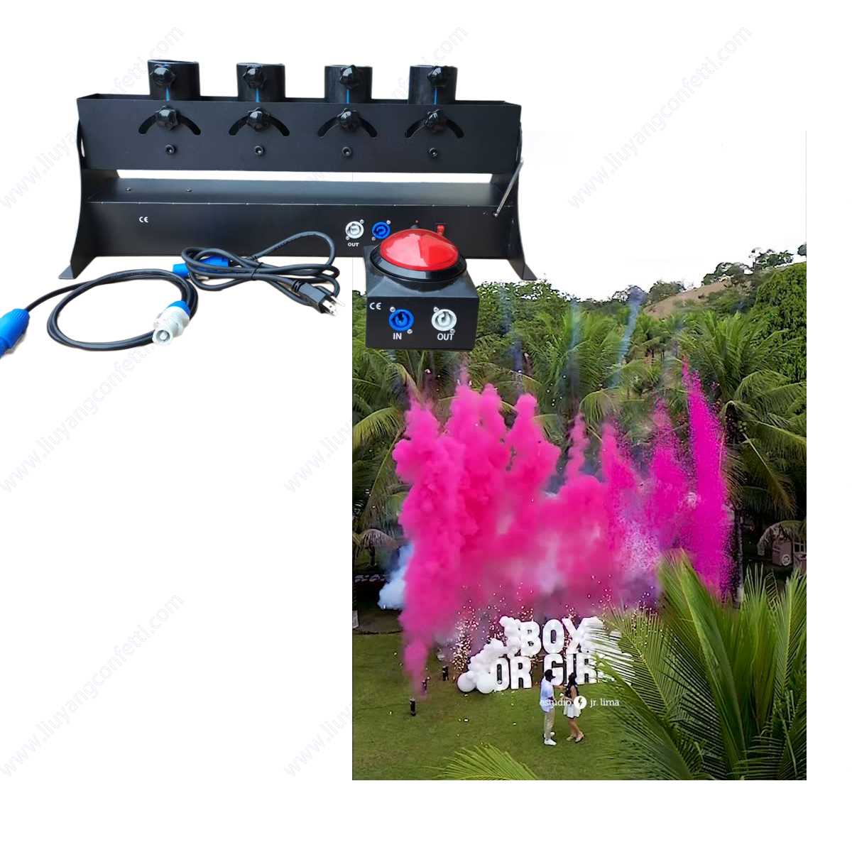 Electronic Spray Confetti Powd - Confetti Cannon Tube avaliação e preço