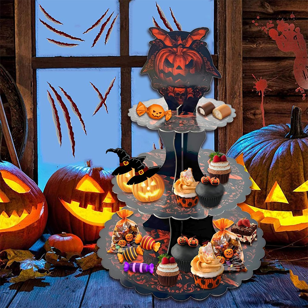 Halloween Cake Stand Pumpkin B - Cupcake Stand Tier avaliação e preço