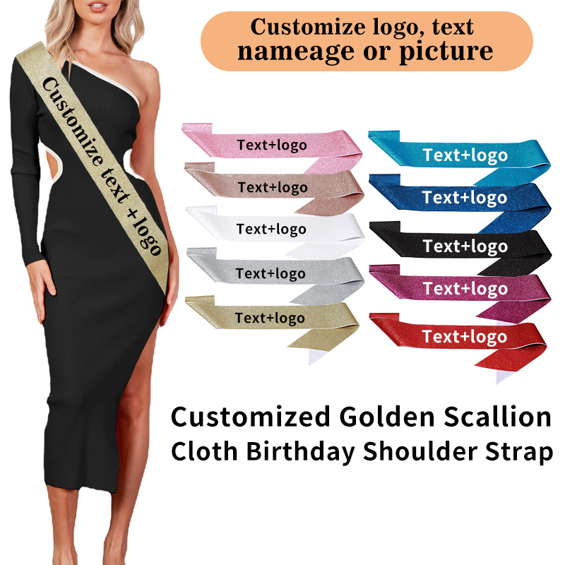 Diy Custom Glitter Satin Sash  - Birthday Sash Glitter avaliação e preço