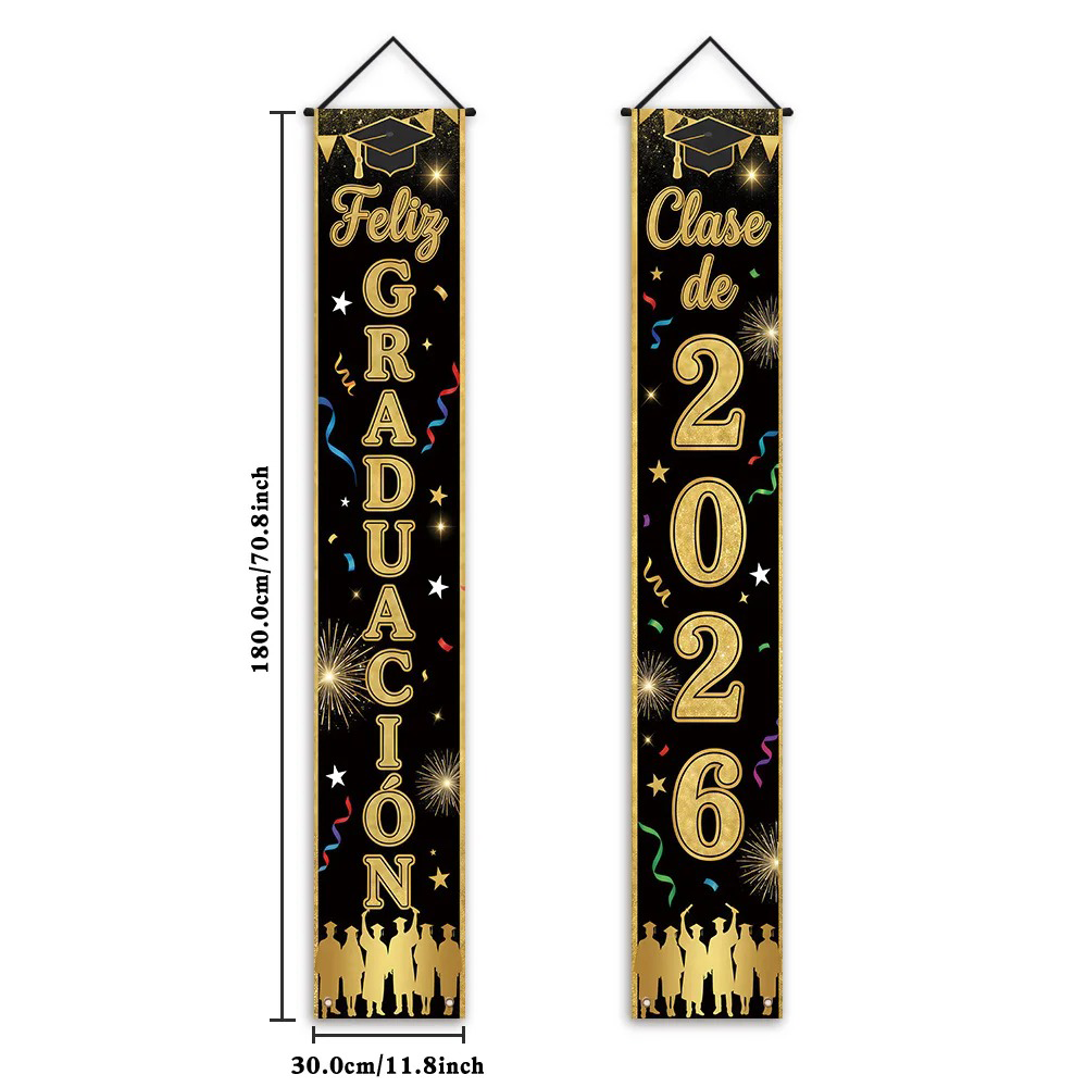 Feliz Graduacion Class of 2026 - Party Banner Gold avaliação e preço